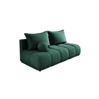 SOFA COCO MINI SCHLAFSOFA mit Bettfunktion, CLOUD Stoffbezug, 2-Sitzer, freistehend, Größe: 205x105x97 cm, Grün - Grün, Holz/Textil (205/97/105cm) - DomoHome