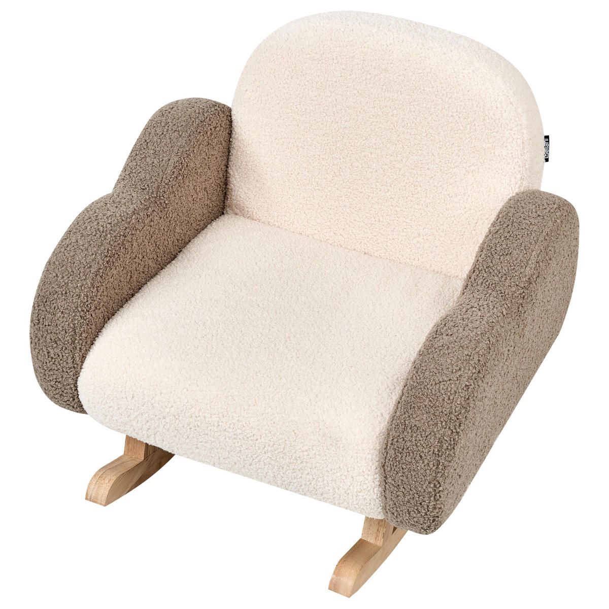 KINDERSCHAUKELSTUHL Wolke Bouclé Beige Skare - Taupe, Textil (54/52/54cm) - Beliani