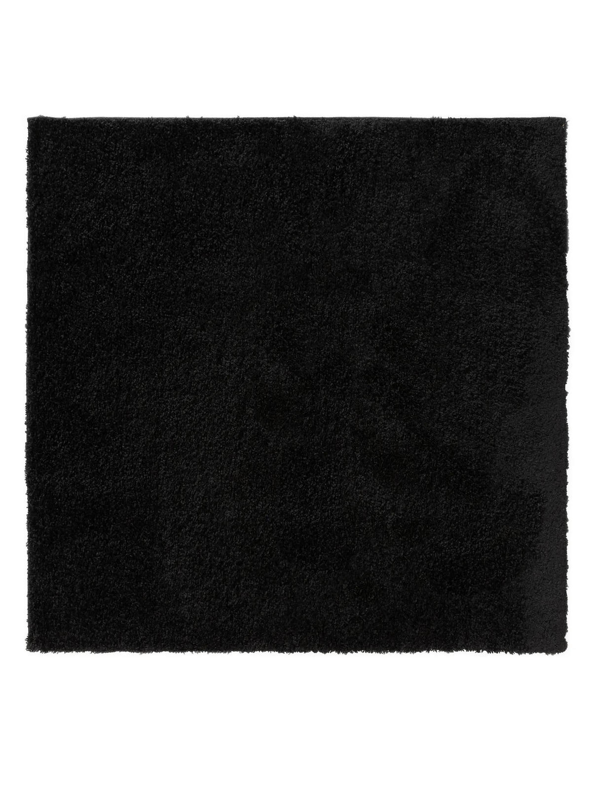 HOCHFLORTEPPICH Soho Schwarz 200x200 cm - Schwarz, Kunststoff (200/200cm) - benuta