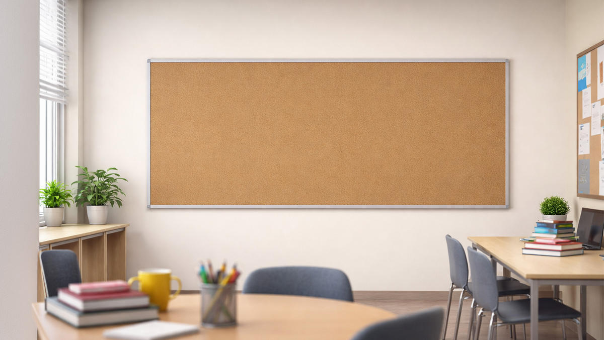 PINNWAND mit Alurahmen 240x100cm - Braun, Metall (240/100/1.6cm) - ALLboards