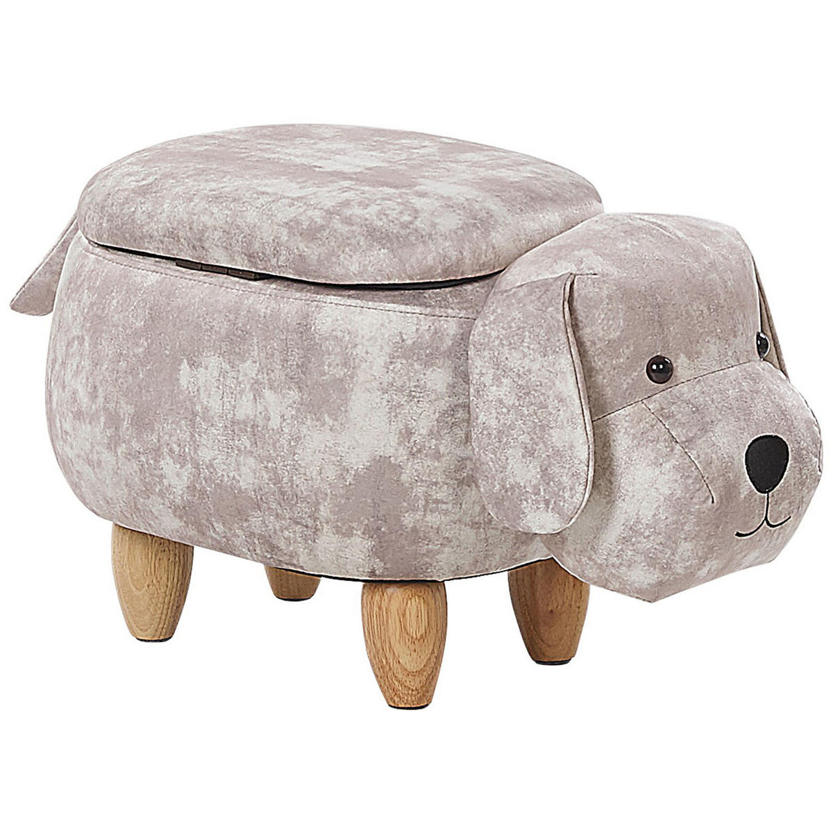 HOCKER Doggy 36/62/38 cm - Beige, Textil (62/38/36cm) - Beliani