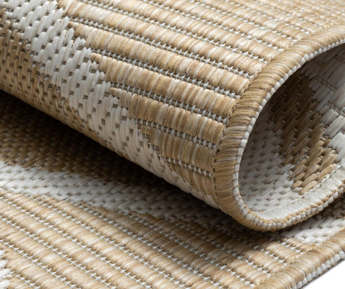 OUTDOORTEPPICH Flint Beige,Dunkelgrau,Sandfarben 100/160 cm - Beige, Textil (100/160cm) - My-Rug