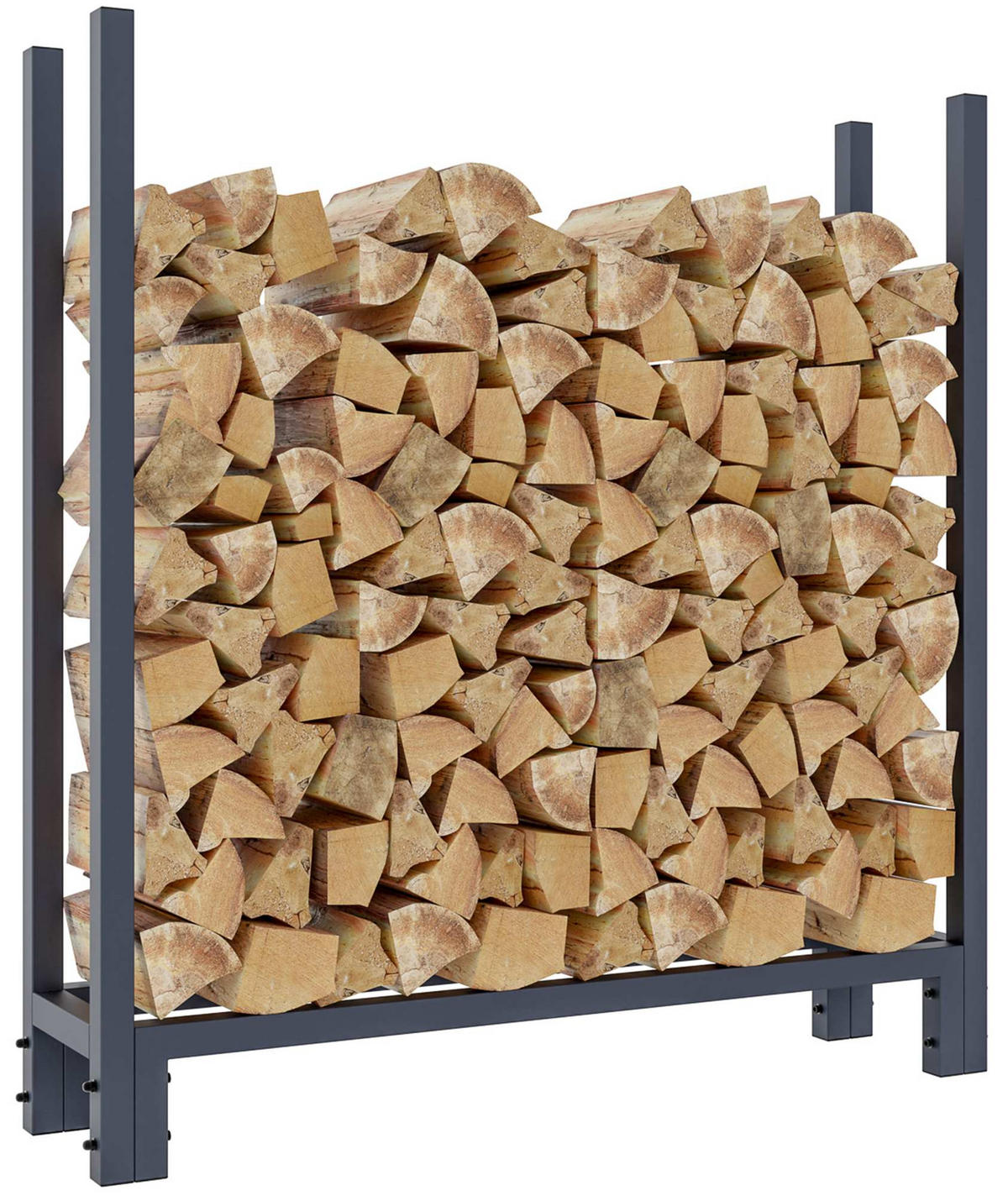 KAMINHOLZREGAL 110/25/115 cm Metall anthrazit - Anthrazit, Textil/Metall (110/115/25cm) - CLP