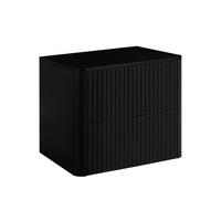BADEZIMMERSCHRANK: Schwarz, Platte Schwarz, 60,8 x 44,2 x 50 cm - Schwarz, Holzwerkstoff (60.8/48.4/44.2cm) - 3XE LIVING