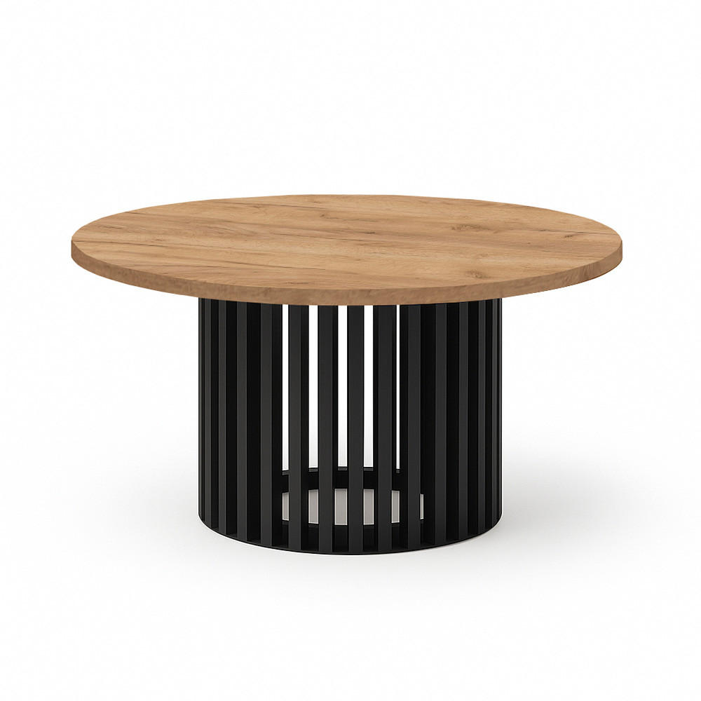 COUCHTISCH DOVER, 75 cm, minimalistisch und zeitlos, Eiche Craft Golden/Schwarz - Eichefarben/Schwarz, Holz (40/75/40cm) - Dekori_Interiors