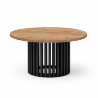 COUCHTISCH DOVER, 75 cm, minimalistisch und zeitlos, Eiche Craft Golden/Schwarz - Eichefarben/Schwarz, Holz (40/75/40cm) - Dekori_Interiors
