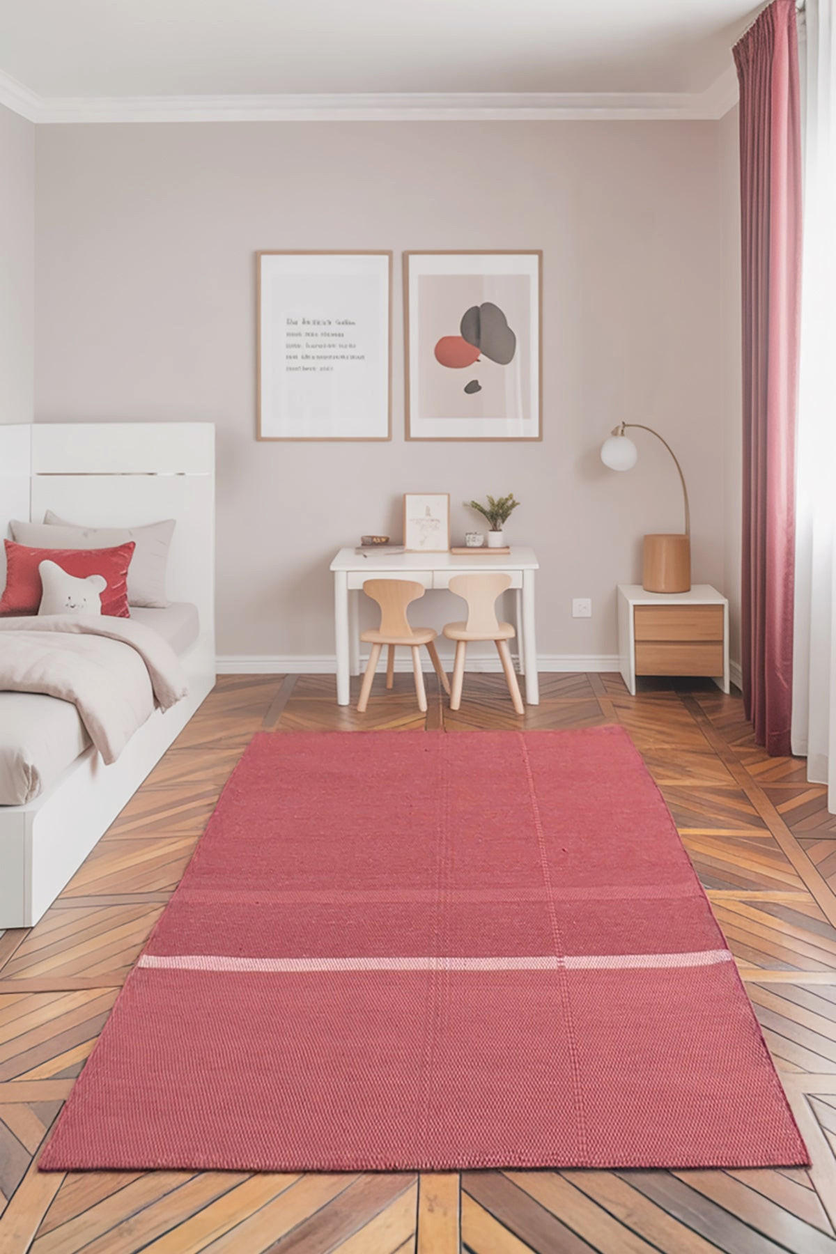 TEPPICH aus recycelten Fasern handgewebt rosa - Pink, Naturmaterialien (120/170cm) - AFK Living