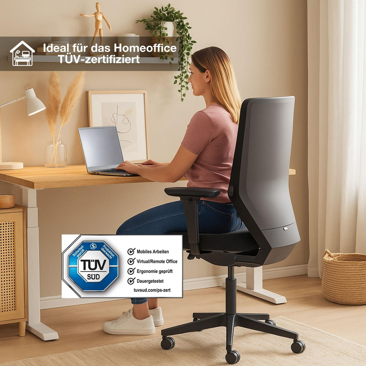 SCHREIBTISCH Elektrisch Höhenverstellbarer Familien Schreibtisch Pitino Signalweiß Signalweiß 160/80/52.5-121cm - Weiß, Holzwerkstoff/Metall (80/160/121cm) - ASSMANN