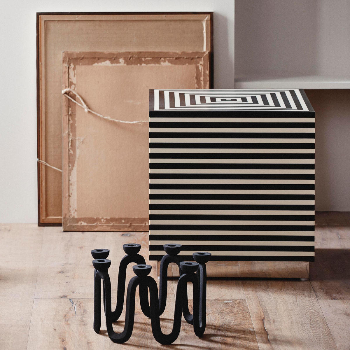 COUCHTISCH TAURA Schwarz 46x46x47 cm - Schwarz, Holzwerkstoff (46/46/47cm) - FURNLUX