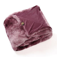 PLAID Linde Violett 220/240/2cm - Lila, Kunststoff (240/220cm) - PTMD Collection