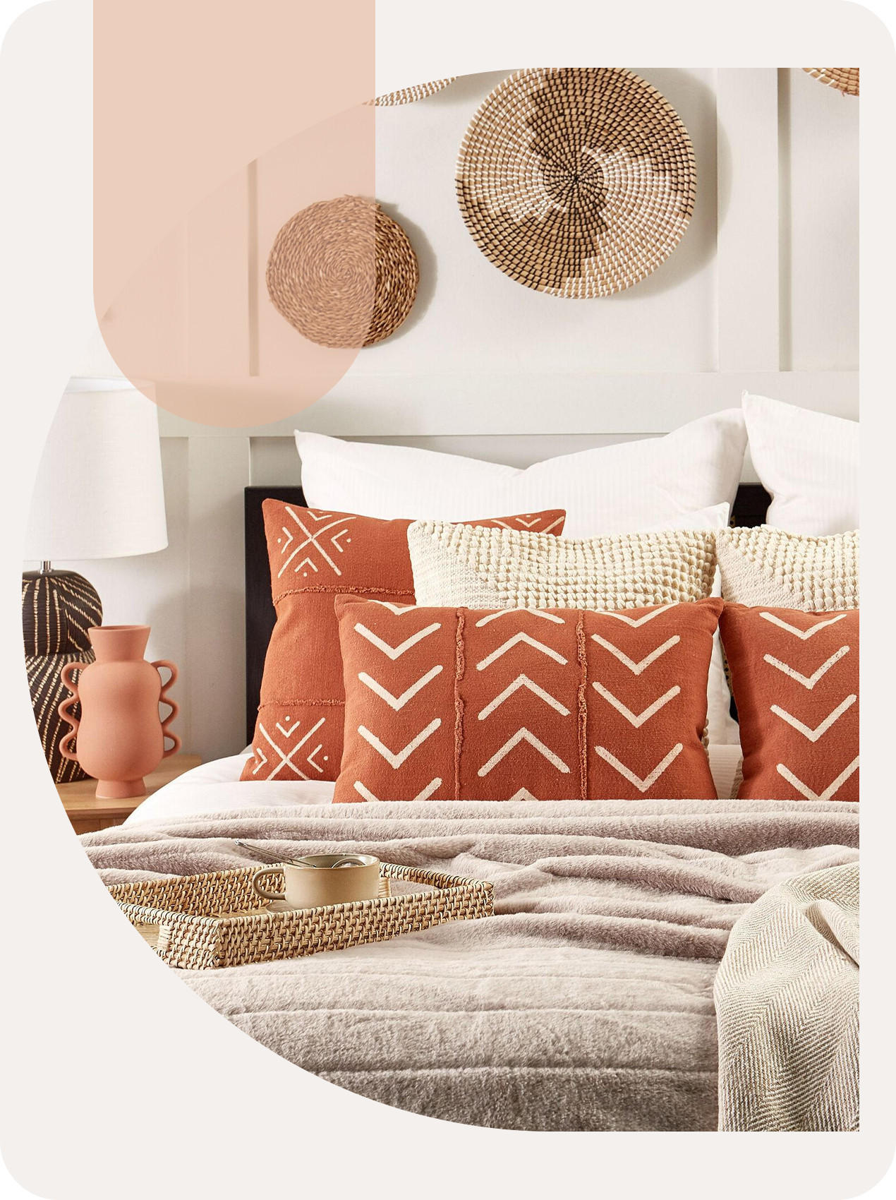 DEKOKISSEN 2er-Set Orange 35/55 cm Albium