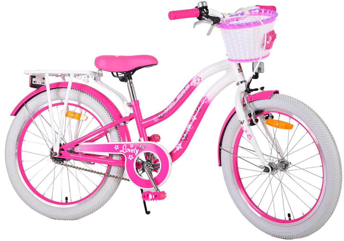 KINDERFAHRRAD Lovely - Mädchen - 20 Zoll - Rücktritt + Handbremse - Rosa - Rosa, Metall (82cm) - TPFSports