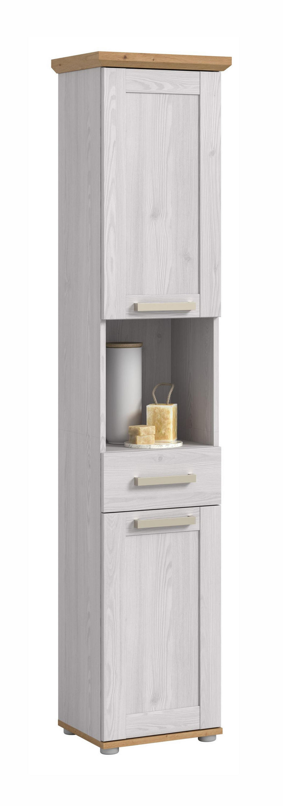 HOCHSCHRANK Siena (B/H/T: ca. 39/187/34 cm) in Sibiu Lärche Nachbildung/Sibiu Lärche Nachbildung - Lärchefarben, Holzwerkstoff (39/187/34cm)