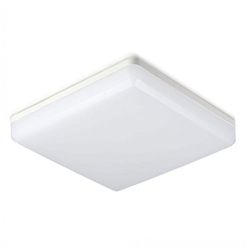 LED DECKENLEUCHTE Kunststoff Weiß Quadrat - Weiß, Kunststoff (20/20/4.75cm)