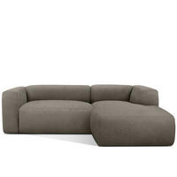 ECKSOFA RECHTS BUFFO, kühles Braun - Braun, Holz/Holzwerkstoff (225/176cm) - KONSIMO®