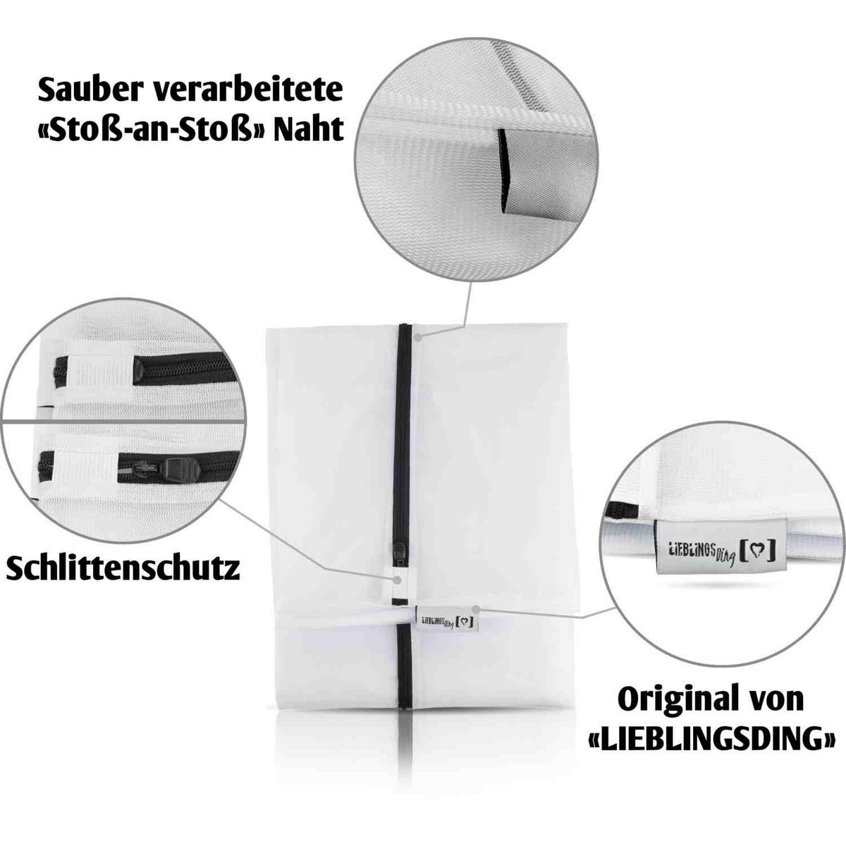 WÄSCHENETZ XXL 100X90CM LIEBLINGS Ding Wäschenetz - Weiß, Textil (90/1/100cm) - Lieblings Ding