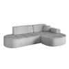 ECKSOFA Ottomane Rechts TARO-L1 - 243x171x79,5 cm Grau - Grau, Holzwerkstoff/Textil (243/171cm) - ALTDECOR