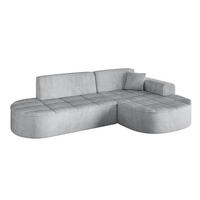 ECKSOFA Ottomane Rechts TARO-L1 - 243x171x79,5 cm Grau - Grau, Holzwerkstoff/Textil (243/171cm) - ALTDECOR