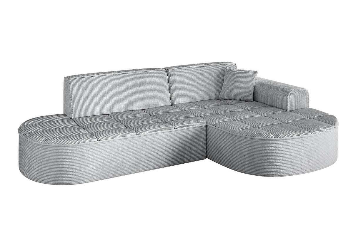ECKSOFA Ottomane Rechts TARO-L1 - 243x171x79,5 cm Grau - Grau, Holzwerkstoff/Textil (243/171cm) - ALTDECOR