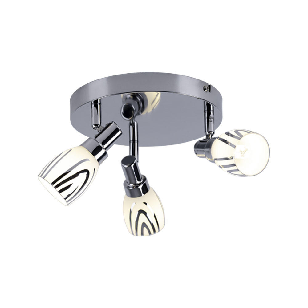 LED DECKENLEUCHTE COCI Metall Silber - Silberfarben, Glas (20/20/14cm) - Globo Lighting