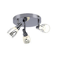 LED DECKENLEUCHTE COCI Metall Silber - Silberfarben, Glas (20/20/14cm) - Globo Lighting