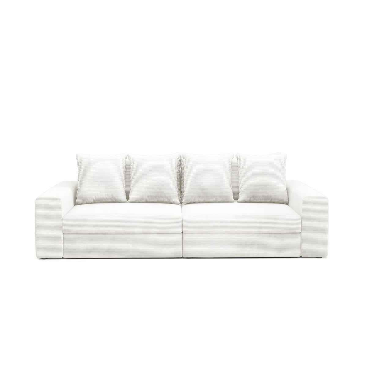 SOFA Paola 3 Sitzplätze Weiß - Weiß, Holz (272/86/120cm) - Petits-meubles