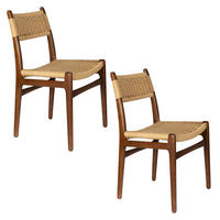 ESSZIMMERSTUHL Cecile Walnussfarbe - 2 er Set - Braun, Holz (50.2/81.3/47.1cm) - Dutchbone