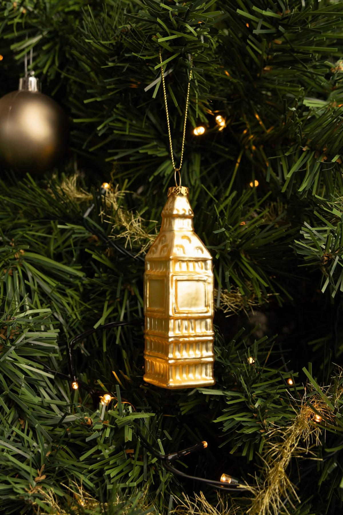 WEIHNACHTSKUGEL Big Ben 12 cm - Goldfarben, Glas (3/12/1cm)