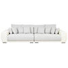 4-SITZER-SOFA Polsterbezug Hellgrau Torpo - Beige/Hellgrau, Textil (308/84/136cm) - Beliani