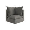 SOFAELEMENT Strukturstoff Grau - Dunkelgrau/Schwarz, Holzwerkstoff/Kunststoff (90/77/90cm) - Makamii