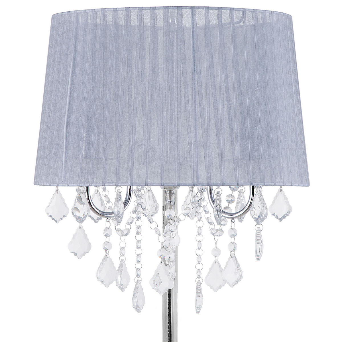 STEHLAMPE Evans 40/40/165 cm - Silberfarben, Metall (40/40/165cm) - Beliani
