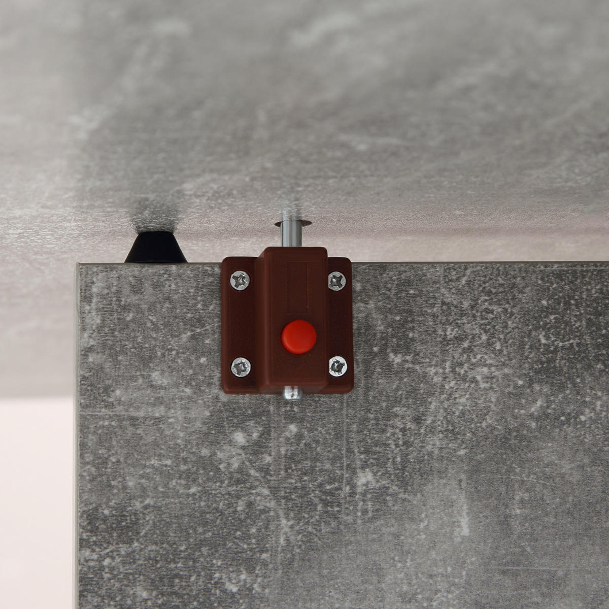 KLAPPTISCH DE-16472 klappbar, auf Rollen, 2 Regale Natur - Grau, Holzwerkstoff (75/140/74cm) - ComfortXL