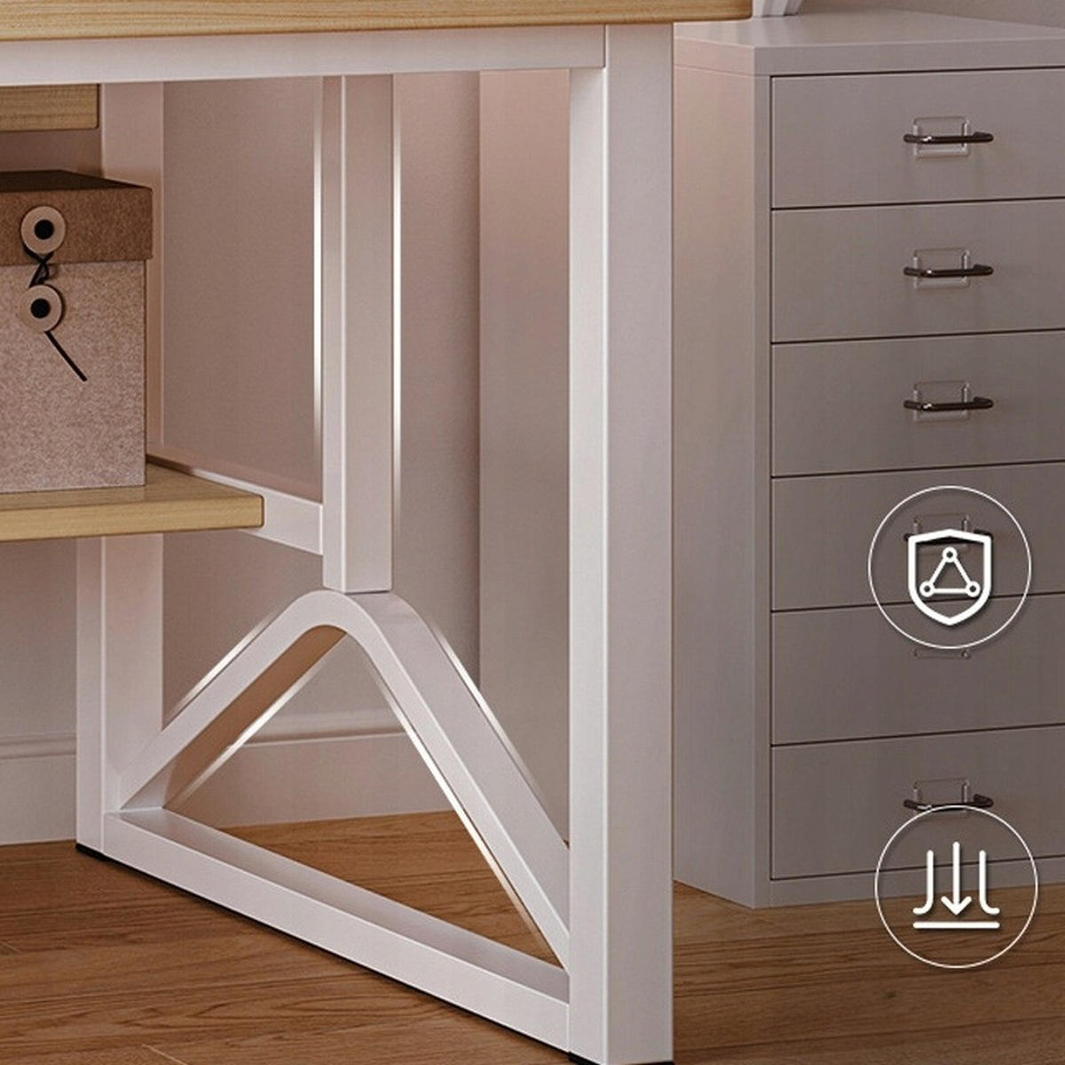 SCHREIBTISCH, braun 150x120x60cm - Braun, Holzwerkstoff (60/120/150cm)