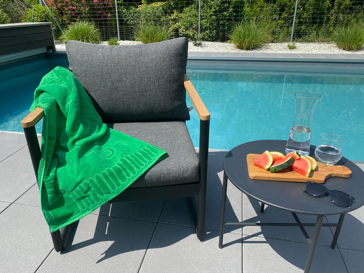 STRANDTUCH, 100x200 cm, 100% Baumwolle, Grün - Grün, Textil (100/200cm) - Zollner