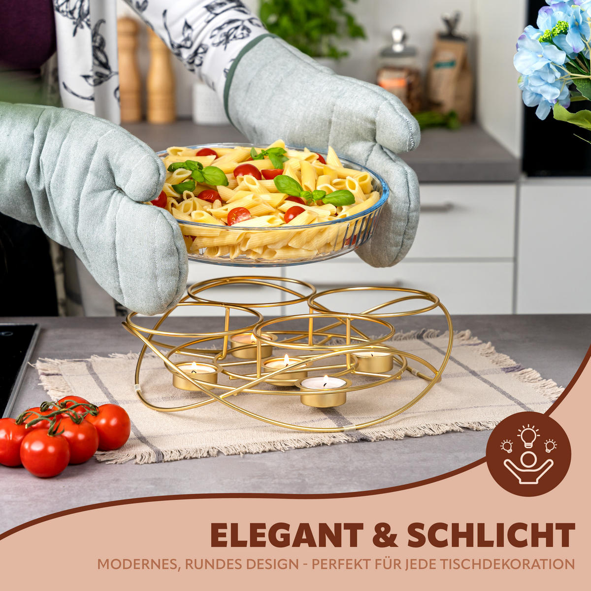 SPEISEWÄRMER, Gold - Goldfarben, Metall (30/8cm) - bremermann