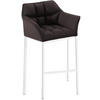 BARHOCKER Lederlook Braun - Weiß/Braun, Textil/Metall (64/110/48cm) - CLP