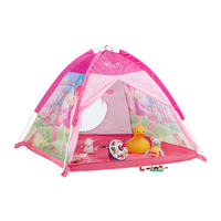 SPIELZELT Mädchen - Pink, Kunststoff/Textil (118/115cm) - Relaxdays