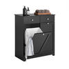 WÄSCHESCHRANK Schwarz - Schwarz, Holzwerkstoff (78/91/38cm) - SoBuy