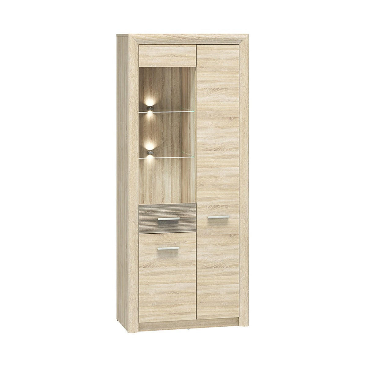 hi-markt Vitrine Sonoma Eiche 85x201x43 cm