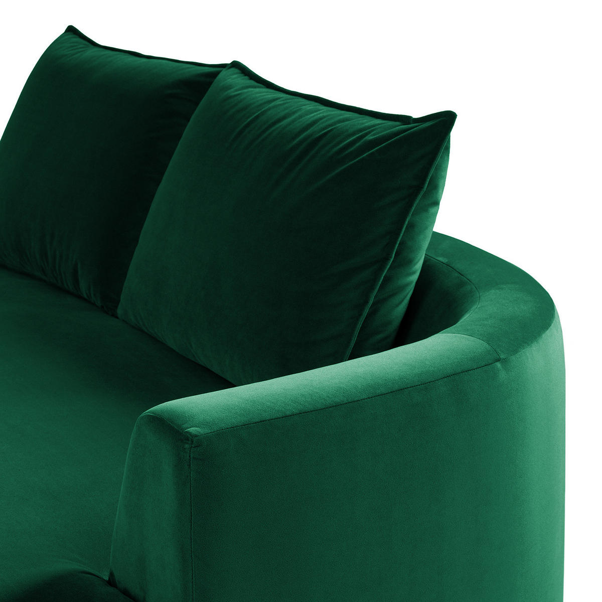 OTTOMANE - modular - Dunkelgrün/Schwarz, Kunststoff/Textil (196/82/146cm) - home24
