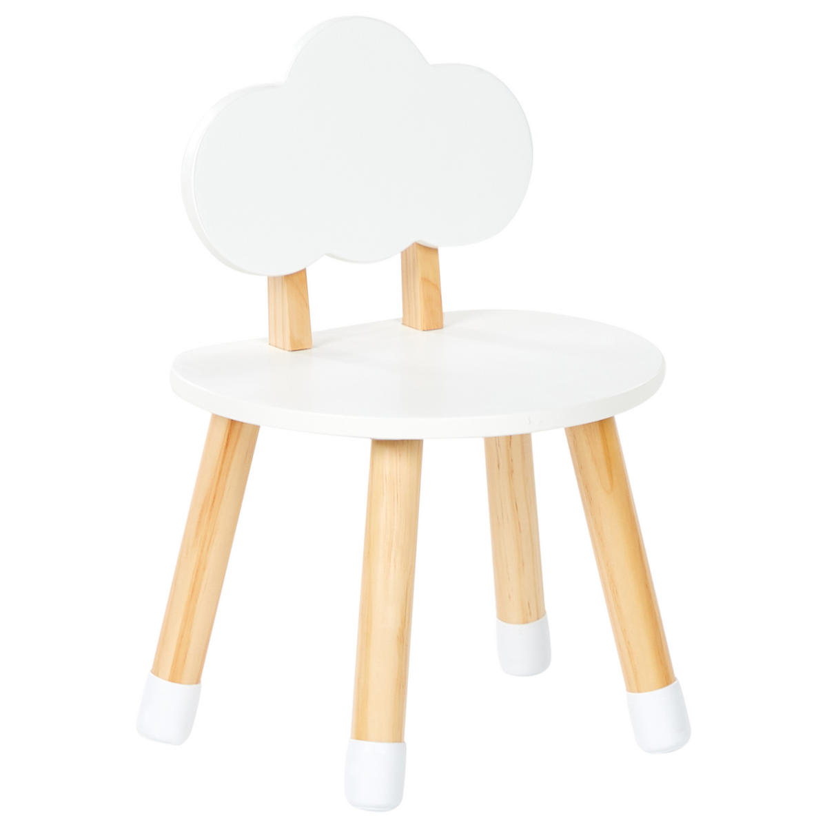 KINDERTISCH mit Stühlen Weiß Robin - Braun, Holzwerkstoff (60/50/60cm) - Beliani
