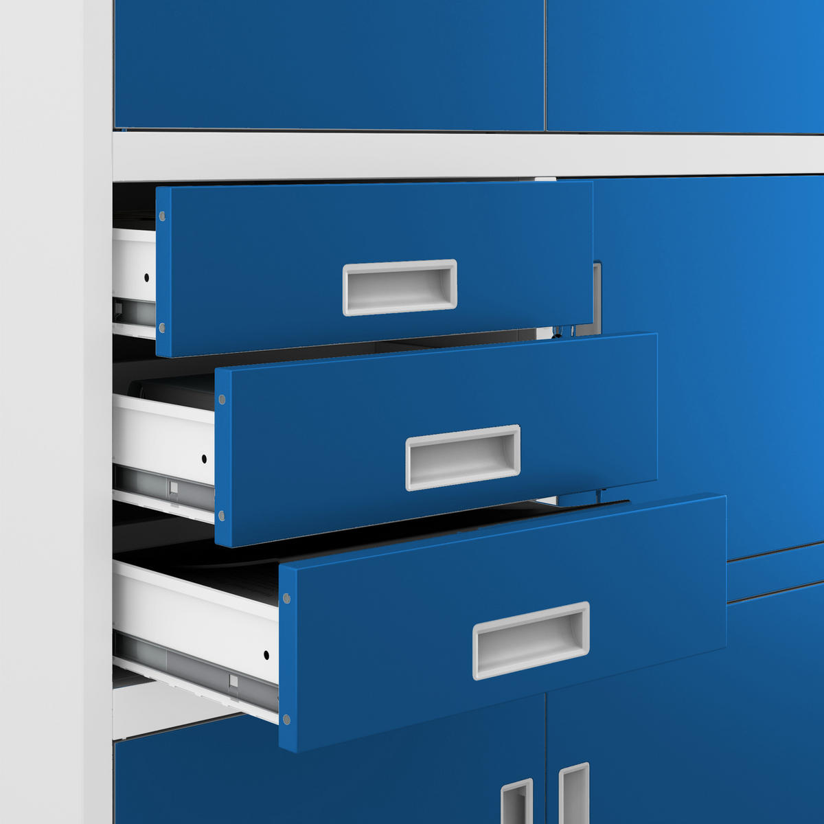 AKTENSCHRANK FILIP II 185x90x40 cm - Blaugrau, Metall (90/185/40cm) - Jan Nowak