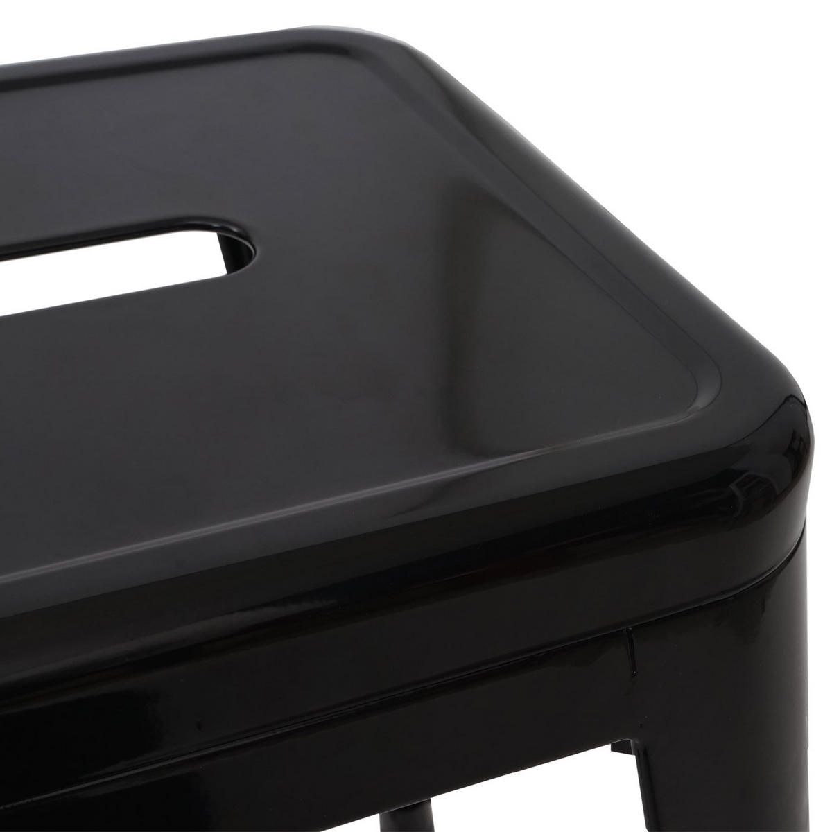 BARHOCKER METALL Schwarz 4er-Set - Schwarz, Metall (43/77/43cm) - Jamb
