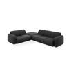 ECKSOFA links Molino aus Chenille-Stoff schwarz 6 Sitzplätze - Schwarz, Textil (250/315cm) - Micadoni