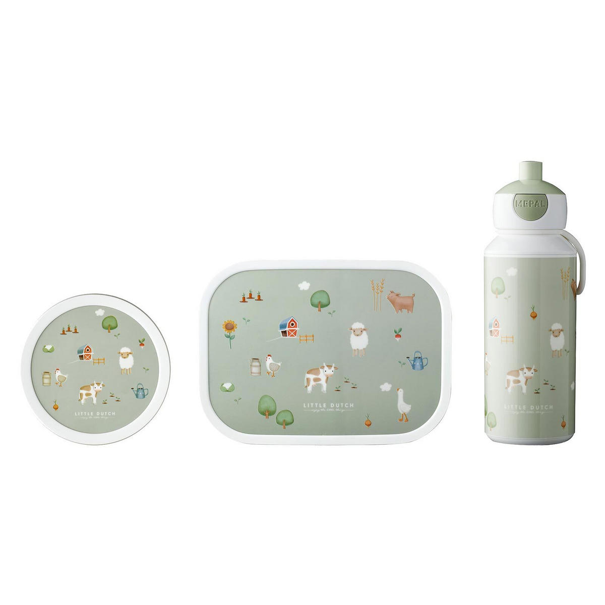 LUNCHSET Campus Little Farm 3er Set - Grün, Kunststoff (1/1/1cm) - Mepal