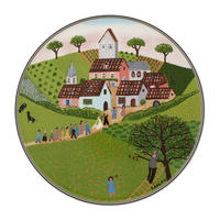 TORTENPLATTE Charm & Breakfast Design Naif weiß-bunt ø 29,5 cm - Multicolor/Weiß, Keramik (29.5/1.5/29.5cm) - Villeroy & Boch