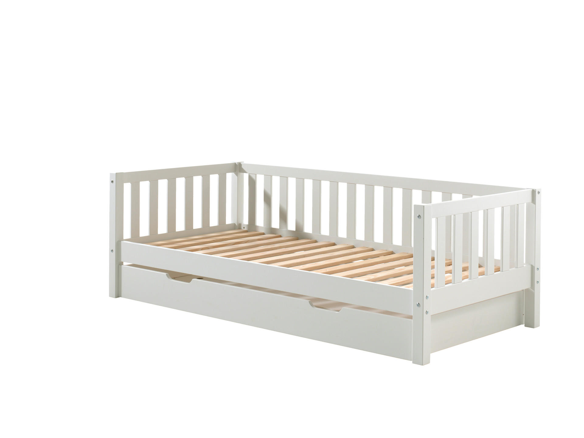 KINDERBETT FRITZ Weiß 99x212x68 cm - Weiß, Holz - FURNLUX