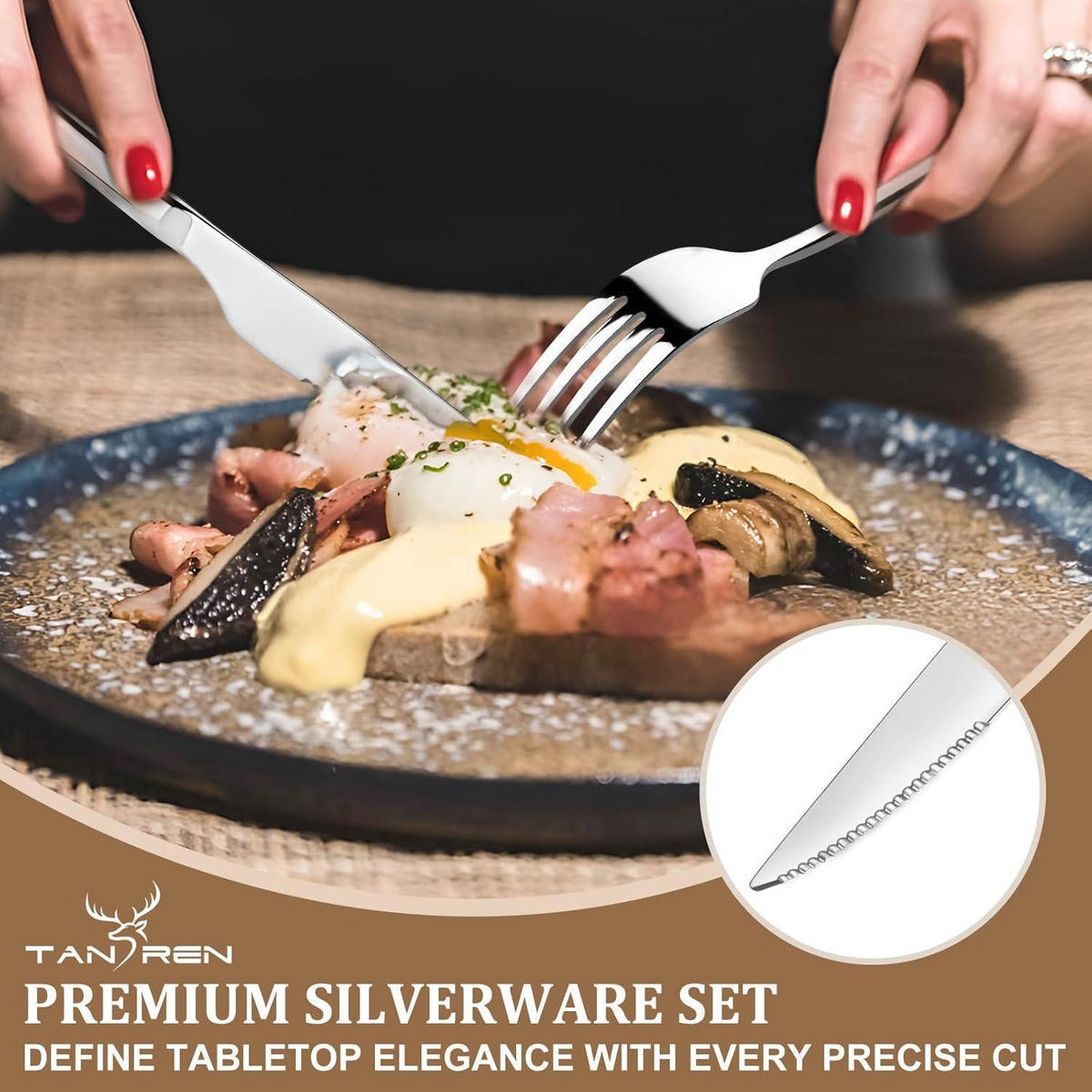 BESTECKSET 20-teilig für 4 Personen Edelstahl Silber - Silberfarben, Metall