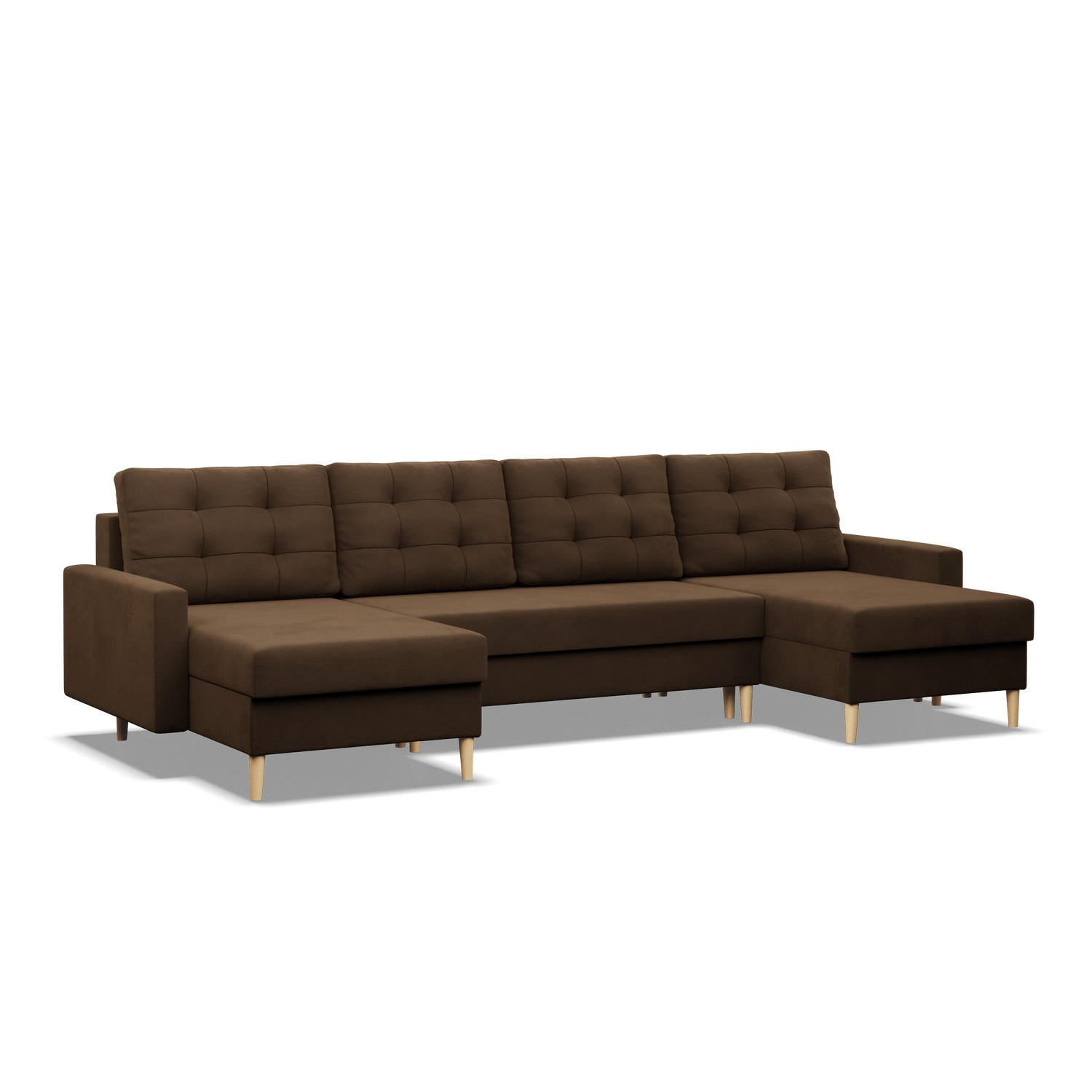 Mebligo U-Ecksofa Braun 294x88x140 cm