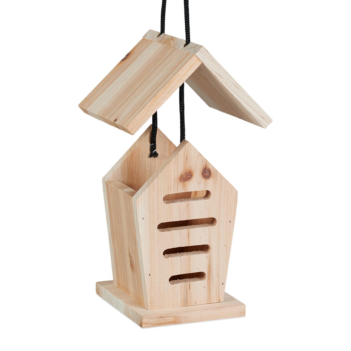 2XMARIENKÄFERHAUS - Hellbraun, Holz (14.5/17.5/12cm) - Relaxdays